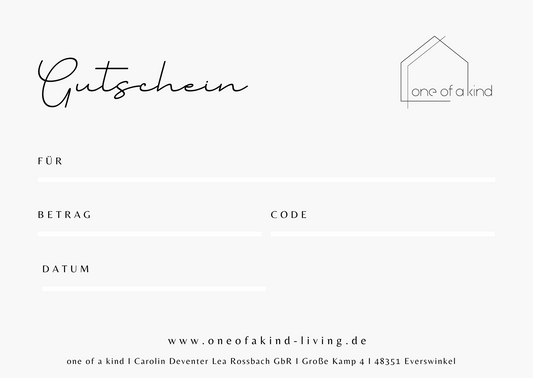 oneofakind-Gutschein (digital)