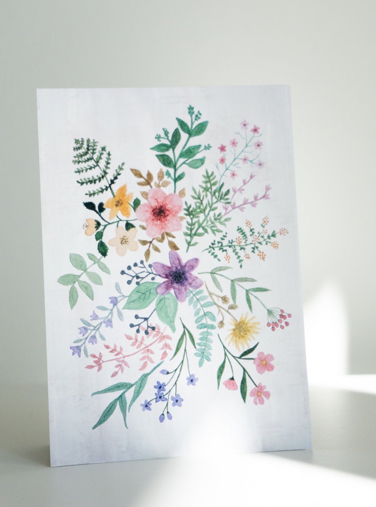 Postkarte 'Blumen'
