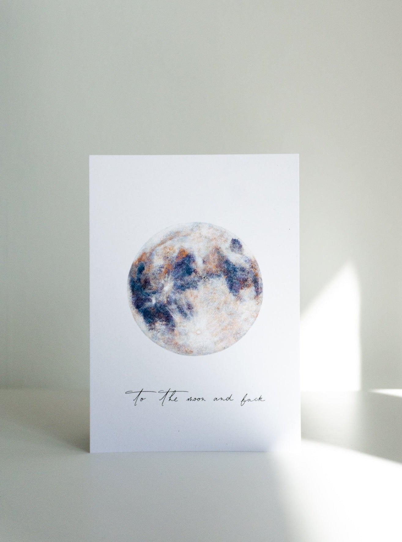 2er Set Postkarten 'Mond' & 'Mondphase'