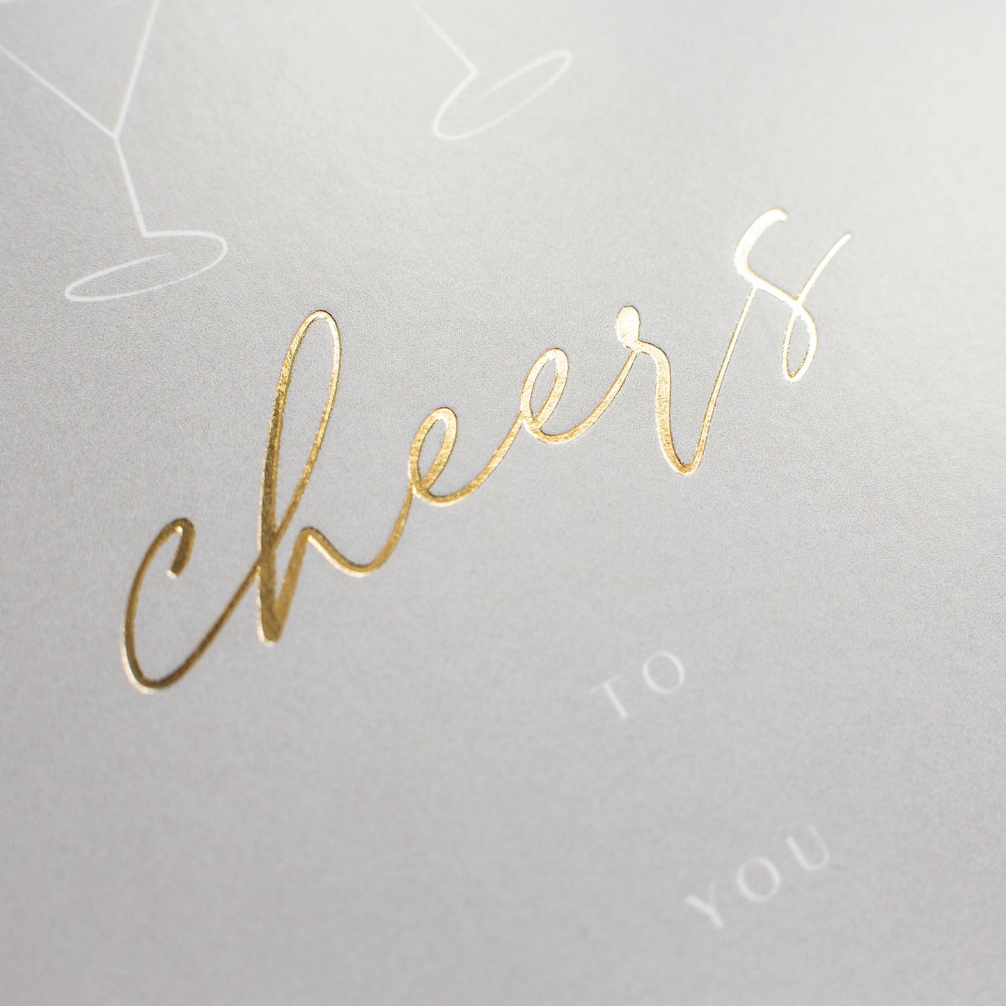 Postkarten gold "Cheers", "Birthday" & "xoxo"