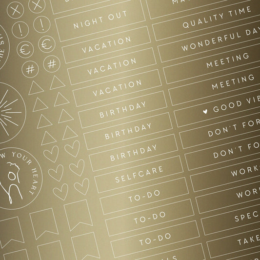 Sticker-Set für Kalender "Wish" & "Study"