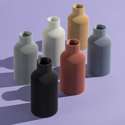 3D-Druck Vase 'Flasche' in klassischen Farben