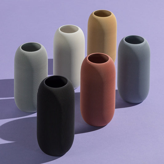 3D-Druck Vase 'Pille' in klassischen Farben