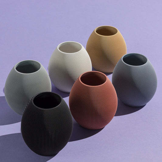 3D-Druck Vase 'Rund' in klassischen Farben