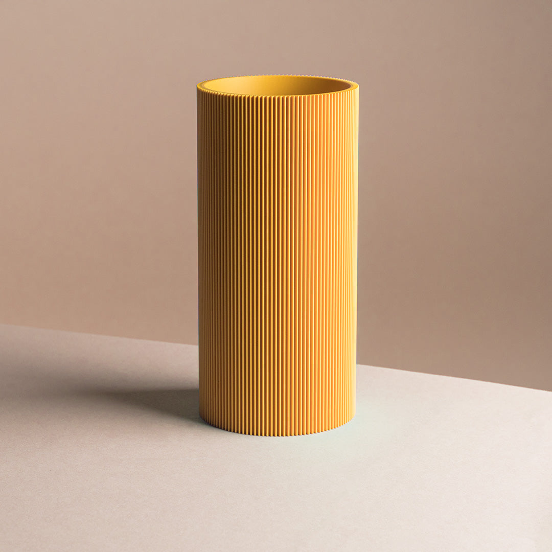 3D-Druck Vase 'Gerade' in natürlichen Farben